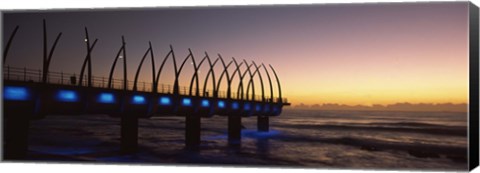 Framed New pier constructed on beach front, Umhlanga, Durban, KwaZulu-Natal, South Africa Print