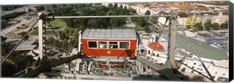 Framed Ferris wheel car, Prater Park, Vienna, Austria Print