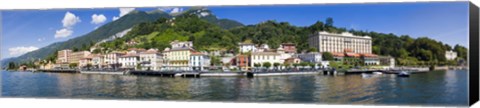 Framed Town at the waterfront, Tremezzo, Lake Como, Como, Lombardy, Italy Print