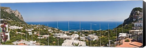 Framed Town at the waterfront, Marina Grande, Capri, Campania, Italy Print