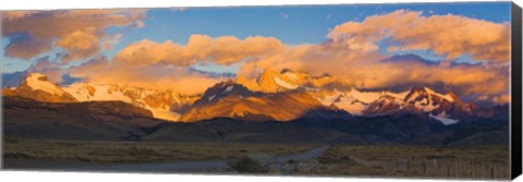 Framed Golden Clouds Over Monte Fitz Roy, Argentina Print