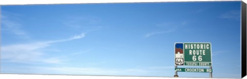 Framed Low angle view of a road sign board, Route 66, Arizona, USA Print