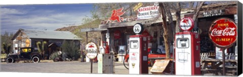 Framed Gas Station on Route 66, Hackenberry, Arizona Print