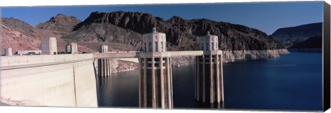 Framed Dam on the river, Hoover Dam, Colorado River, Arizona, USA Print