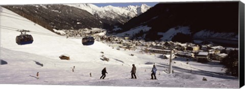 Framed Ski lift in a ski resort, Sankt Anton am Arlberg, Tyrol, Austria Print