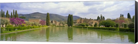 Framed Pond at a villa, Hadrian&#39;s Villa, Tivoli, Lazio, Italy Print