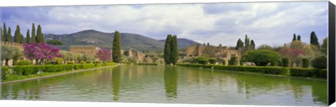 Framed Pond at a villa, Hadrian&#39;s Villa, Tivoli, Lazio, Italy Print