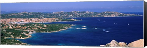 Framed Island in the sea, Capo D'Orso, Palau, Sardinia, Italy Print