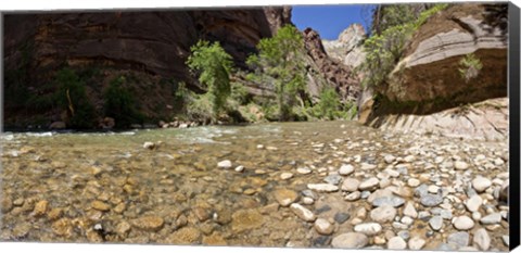 Framed North Fork of the Virgin River, Zion National Park, Washington County, Utah, USA Print