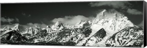 Framed Mountain range, Grand Teton National Park, Wyoming, USA Print