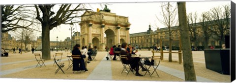 Framed Arc De Triomphe Du Carrousel, Musee Du Louvre, Paris, Ile-de-France, France Print