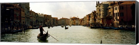 Framed Gondolas in the canal, Grand Canal, Venice, Veneto, Italy Print