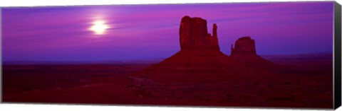 Framed Sunset in Monument Valley, Utah (red) Print