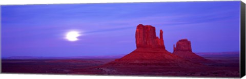 Framed East Mitten and West Mitten buttest, Monument Valley, Utah Print