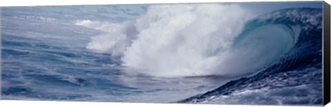 Framed White Wave In the Sea Print