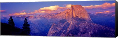 Framed Sunlight falling on a mountain, Half Dome, Yosemite Valley, Yosemite National Park, California, USA Print