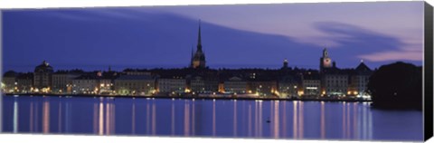 Framed Buildings at the waterfront, Lake Malaren, Gamla Stan, Stockholm, Sweden Print