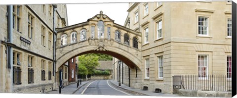 Framed Bridge across a road, Bridge of Sighs, New College Lane, Hertford College, Oxford, Oxfordshire, England Print