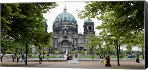 Framed People in a park in front of a cathedral, Berlin Cathedral, Berlin, Germany Print