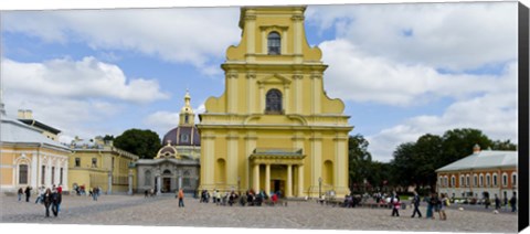 Framed Facade of a cathedral, Peter and Paul Cathedral, Peter and Paul&#39;s Fortress, St. Petersburg, Russia Print