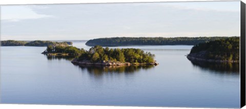 Framed Small islands in the sea, Stockholm Archipelago, Sweden Print