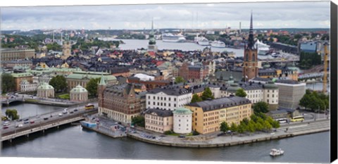 Framed High angle view of a city, Stockholm, Sweden Print