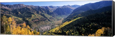 Framed High angle view of a valley, Telluride, San Miguel County, Colorado, USA Print