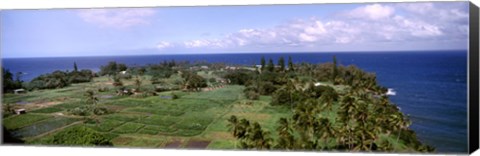 Framed Keanae Peninsula, Hana, Maui, Hawaii, USA Print