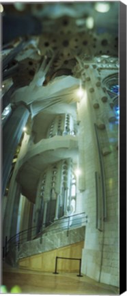 Framed Interiors of a church designed by Catalan architect Antonio Gaudi, Sagrada Familia, Barcelona, Catalonia, Spain Print