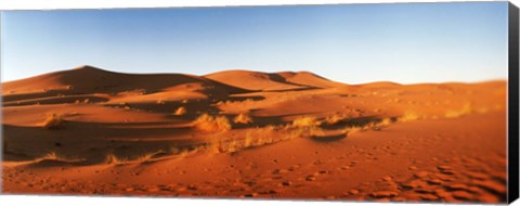 Framed Desert at sunrise, Sahara Desert, Morocco Print