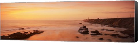 Framed Lighthouse on the coast, Point Arena Lighthouse, Mendocino County, California, USA Print