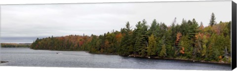 Framed Boat in Canoe Lake, Algonquin Provincial Park, Ontario, Canada Print