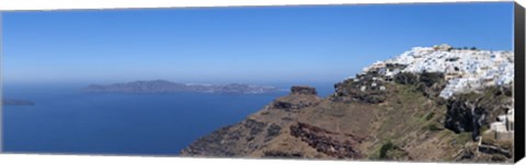Framed Village on a hill, Imerovigli, Santorini, Cyclades Islands, Greece Print