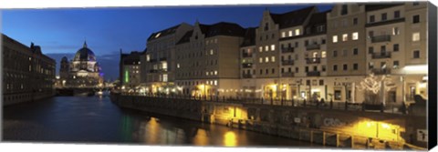 Framed Berlin Cathedral and Nikolaiviertel at Spree River, Berlin, Germany Print