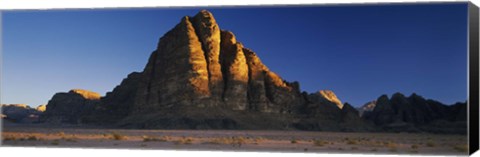 Framed Seven Pillars of Wisdom, Wadi Rum, Jordan Print