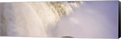 Framed Mist rising from Iguacu Falls, Brazil Print