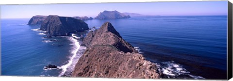 Framed Islands in the ocean, Anacapa Island, Santa Cruz Island, California, USA Print