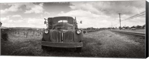 Framed Old truck in a field, Napa Valley, California, USA Print
