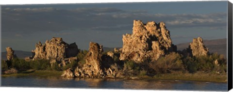 Framed Tufa formations at Mono Lake, California Print