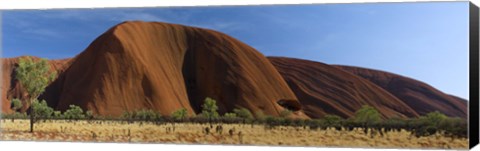 Framed Sandstone rock formations, Uluru, Northern Territory, Australia Print