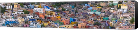 Framed High angle view of buildings in a city, Guanajuato, Mexico Print