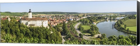 Framed Gundelsheim, Neckar River, Baden-Wurttemberg, Germany Print