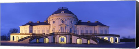 Framed Castle Solitude lit up at night, Stuttgart, Baden-Wurttemberg, Germany Print