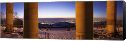 Framed Columns of the Funeral Chapel, Rotenberg, Stuttgart, Baden-Wurttemberg, Germany Print