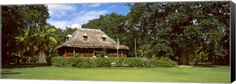 Framed Old Plantation house on L&#39;Union Estate, La Digue Island, Seychelles Print