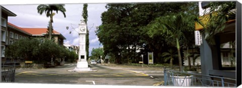 Framed Clock tower in a city, Victoria, Mahe Island, Seychelles Print