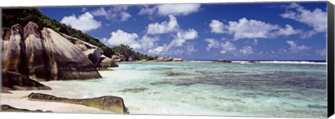 Framed Anse Source d&#39;Argent Beach, La Digue Island, Seychelles Print