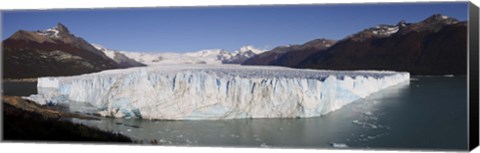 Framed Glaciers with mountain range in the background, Moreno Glacier, Argentine Glaciers National Park, Patagonia, Argentina Print