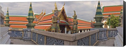 Framed Grand Palace (Phra Borom Maha Ratcha Wang) is a complex of buildings at the heart of Bangkok, Thailand Print