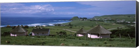 Framed Thatched Rondawel huts, Hole in the Wall, Coffee Bay, Transkei, Wild Coast, Eastern Cape Province, Republic of South Africa Print